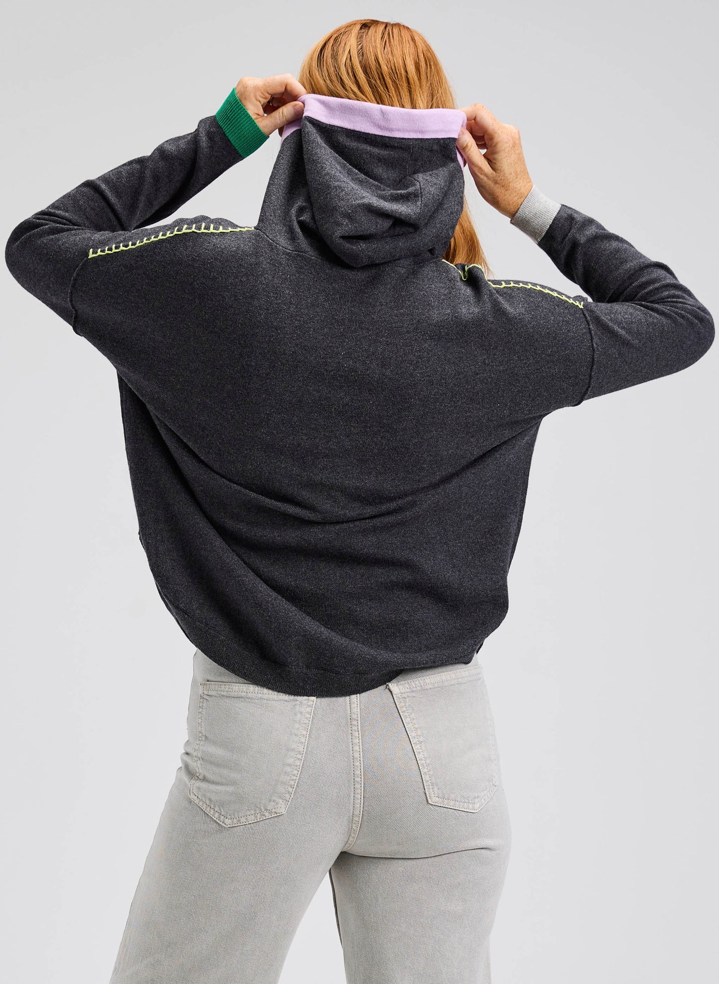 Zaket & Plover Zaket & Plover - Joey Pocket Hoodie - Charcoal available at The Good Life Boutique