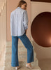 Joh Apparel Joh - Jasmine Cotton Poplin Top - Blue available at The Good Life Boutique