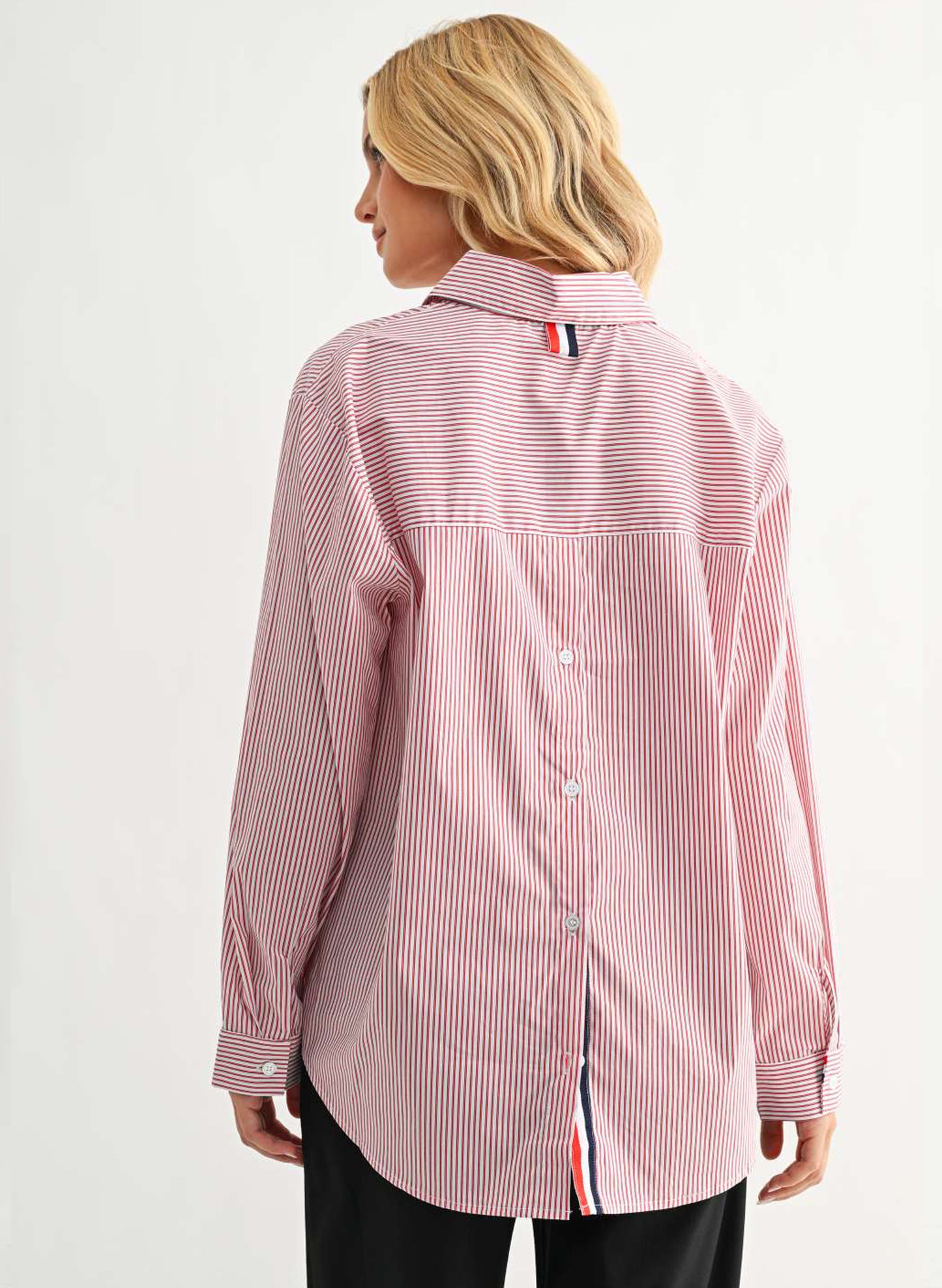 Joh Apparel Joh - Jasmine Cotton Poplin Top - Red available at The Good Life Boutique