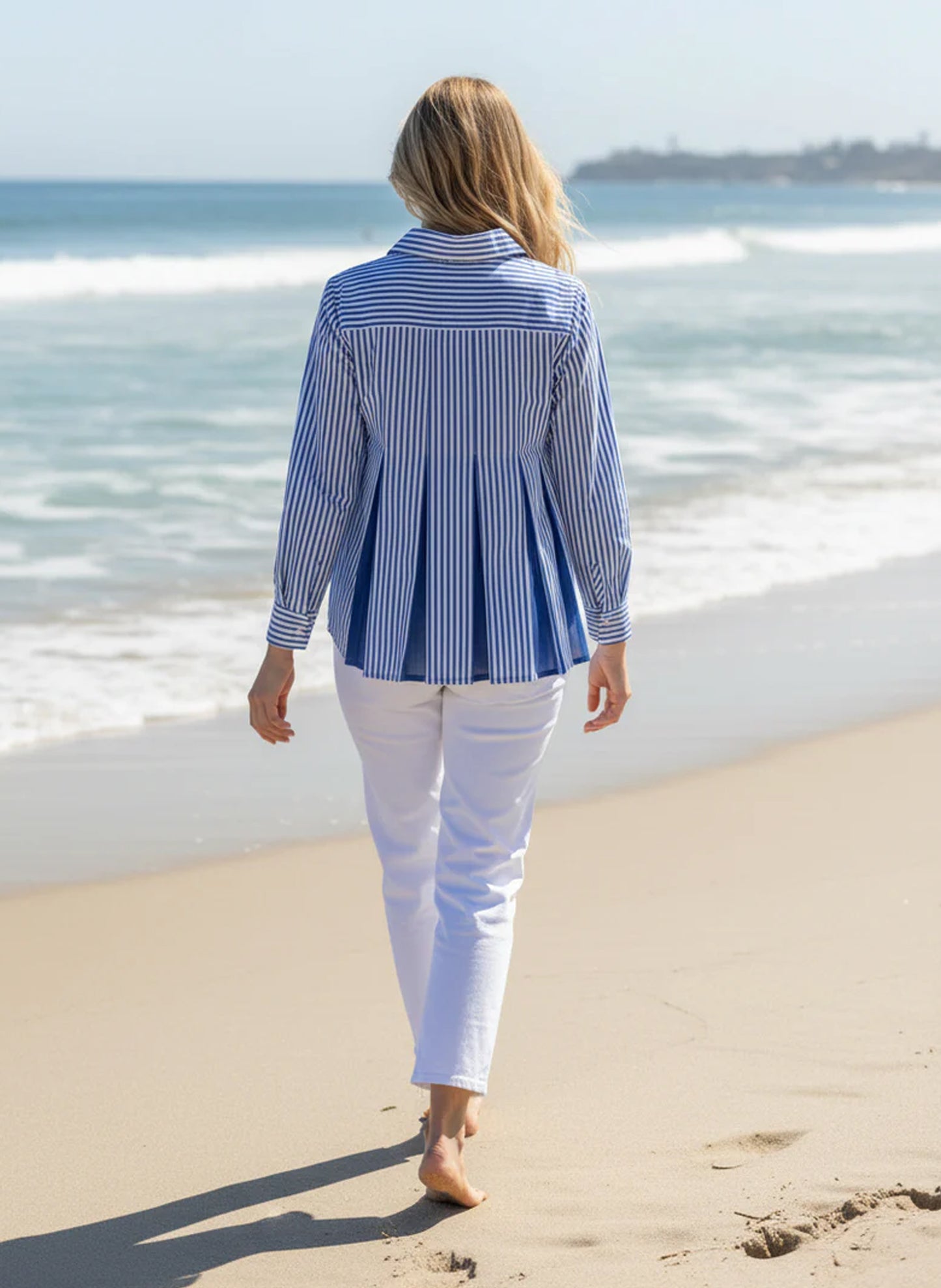 Joh Apparel Joh - Jenn Top - Blue available at The Good Life Boutique
