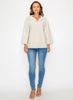 Joh Apparel Joh - Kourtney Crepe Knit Top - Beige available at The Good Life Boutique