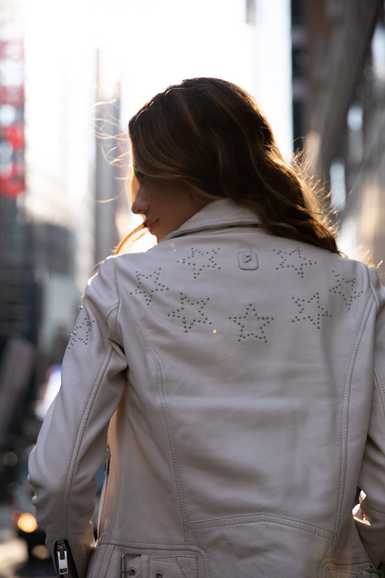 Mauritius Mauritius - Wana RF Woman's Leather Jacket - White available at The Good Life Boutique