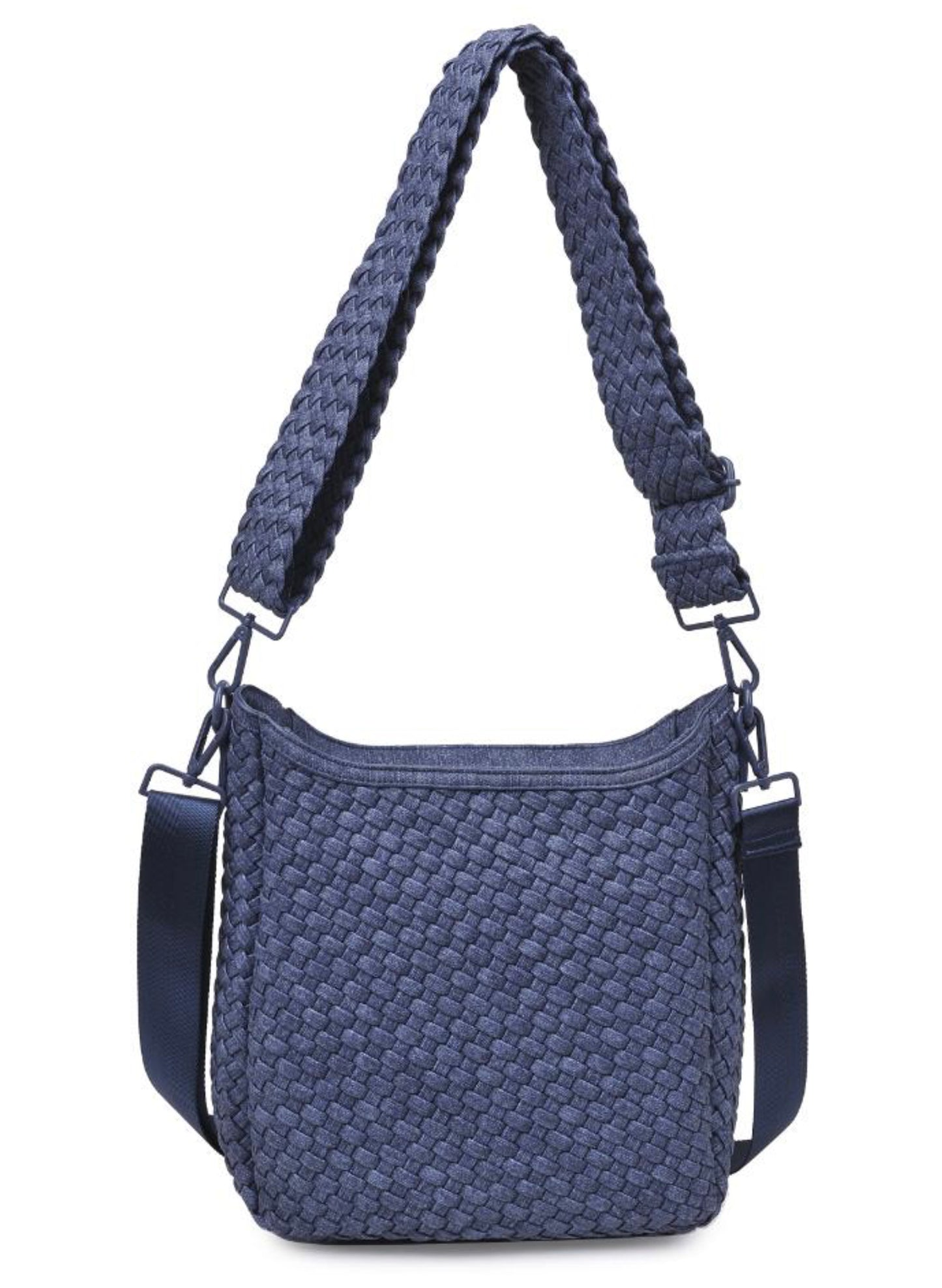 Sol & Selene Sol & Selene - Kismet - Woven Neoprene Crossbody - Dark Denim available at The Good Life Boutique