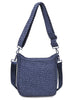 Sol & Selene Sol & Selene - Kismet - Woven Neoprene Crossbody - Dark Denim available at The Good Life Boutique