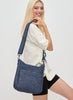 Sol & Selene Sol & Selene - Kismet - Woven Neoprene Crossbody - Dark Denim available at The Good Life Boutique