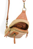 Joy Accessories Natural Straw Skyler Sling Bag available at The Good Life Boutique