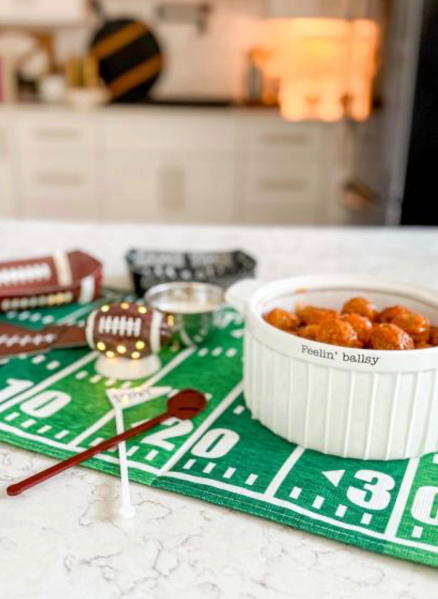 Mud Pie LED Football Sitter available at The Good Life Boutique