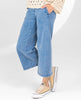 Lisette Lisette - Cristalle Chambray 25" Wide Leg Pant - Bleach Denim available at The Good Life Boutique
