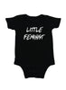 Love Bubby Little Feminist Short Sleeve Black Baby Bodysuit available at The Good Life Boutique