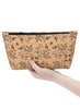 Natalie Therese Large Cork Zipper Pouch - Black Floral Print available at The Good Life Boutique