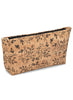 Natalie Therese Large Cork Zipper Pouch - Black Floral Print available at The Good Life Boutique