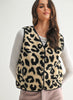 Wishlist Leopard Button-up Fleece Vest - Leopard available at The Good Life Boutique