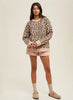 Wishlist Leopard Knit Sweater - Brown Combo available at The Good Life Boutique