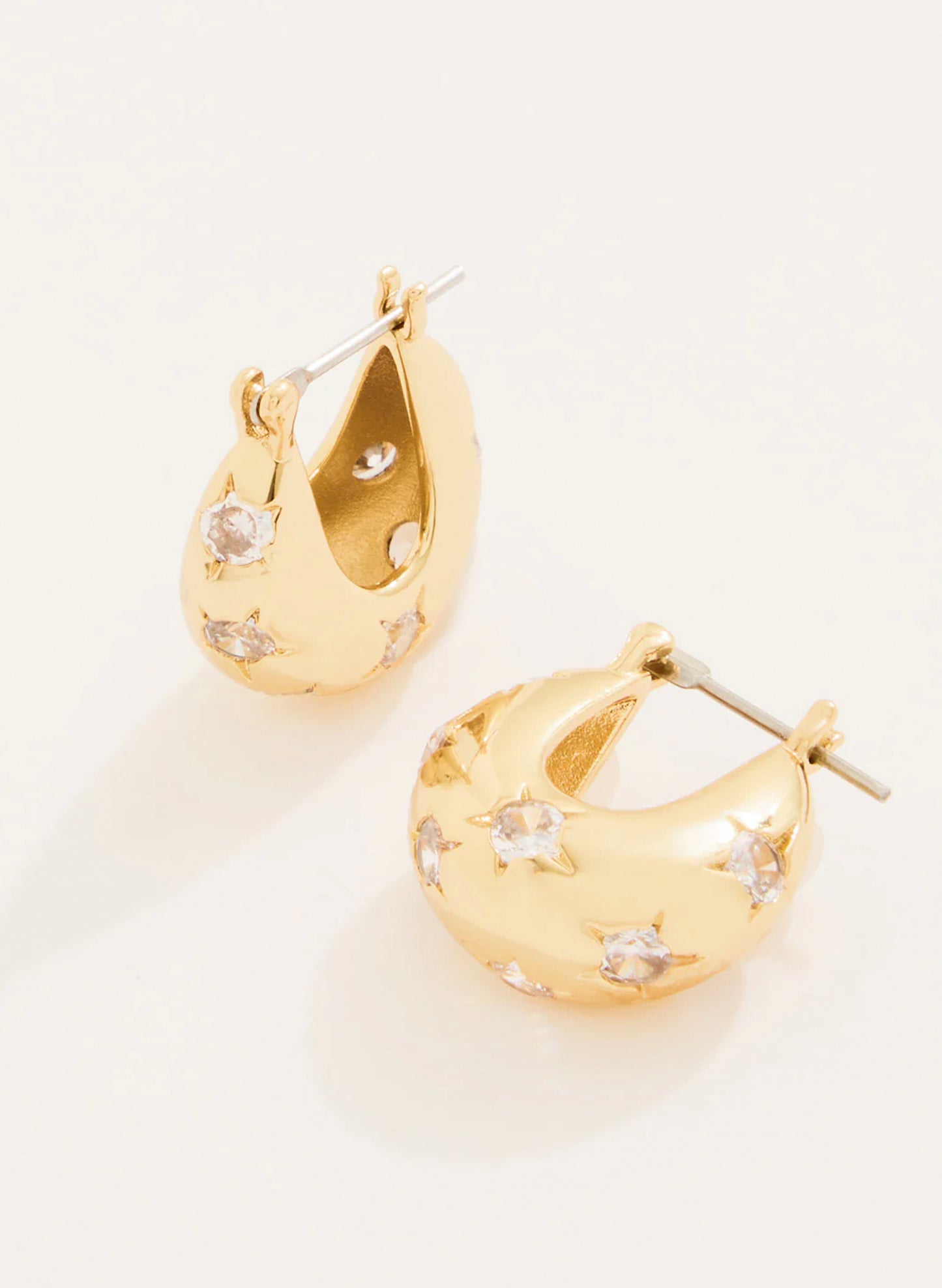 Lina Hoop Earrings Crystal