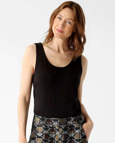 Lisette Lisette - Avery Fabric 23" Camisole - Black available at The Good Life Boutique