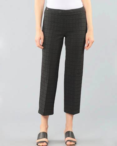 Lisette Lisette - Durando Plaid Pattern 24" Cropped Pant - Black available at The Good Life Boutique