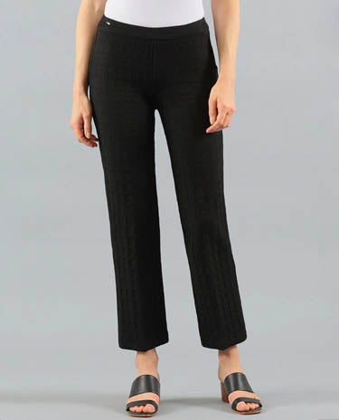 Lisette Lisette - Durando Plaid Pattern 31" Straight Pant - Black available at The Good Life Boutique