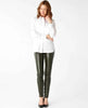 Lisette Lisette - Verona Pleather 31" Straight Pant - Olive available at The Good Life Boutique