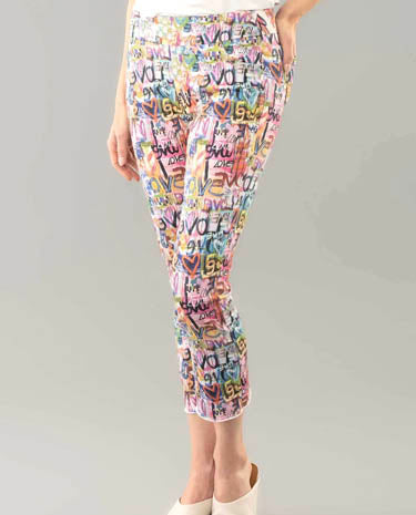 Lisette Lisette - Wynwood Print 25" Flare Pant - Multi-Tone available at The Good Life Boutique