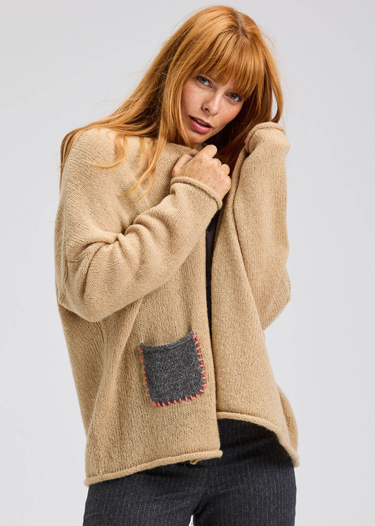 Zaket & Plover Zaket & Plover - Lofty Peace Cardi - Honey available at The Good Life Boutique