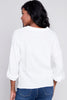 Charlie B Charlie B - Long Sleeve Crewneck With Twist at Front - White available at The Good Life Boutique