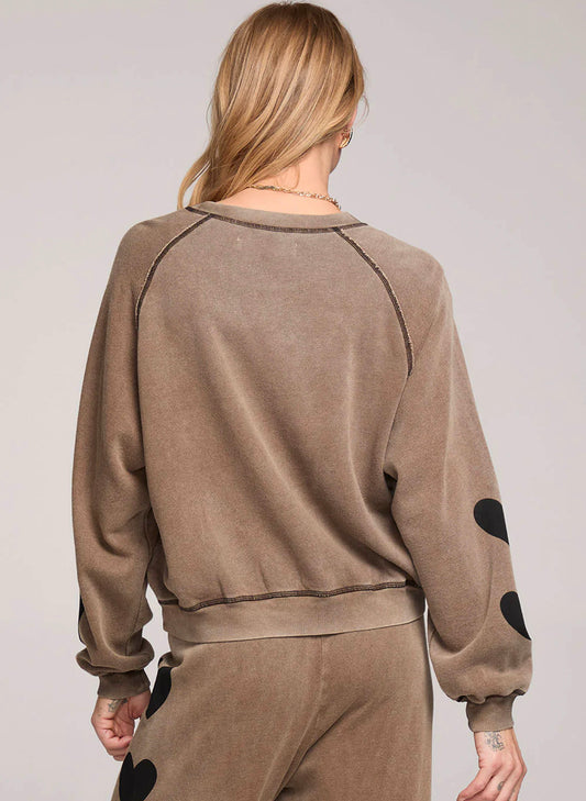 Saltwater Luxe Saltwater Luxe Long Sleeve Kevvy Pullover - Olive available at The Good Life Boutique