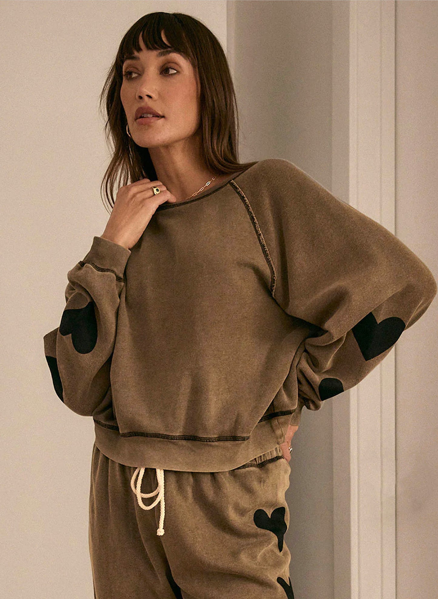 Saltwater Luxe Saltwater Luxe Long Sleeve Kevvy Pullover - Olive available at The Good Life Boutique