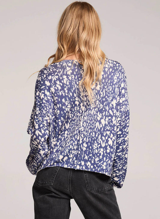 Saltwater Luxe Saltwater Luxe Long Sleeve Sweater - Azure Blue available at The Good Life Boutique
