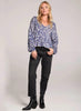 Saltwater Luxe Saltwater Luxe Long Sleeve Sweater - Azure Blue available at The Good Life Boutique