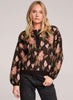 Long Sleeve Sweater - Black - Roses