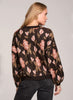Long Sleeve Sweater - Black - Roses