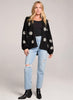 Long Sleeve Sweater - Black Daisy