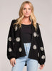 Long Sleeve Sweater - Black Daisy