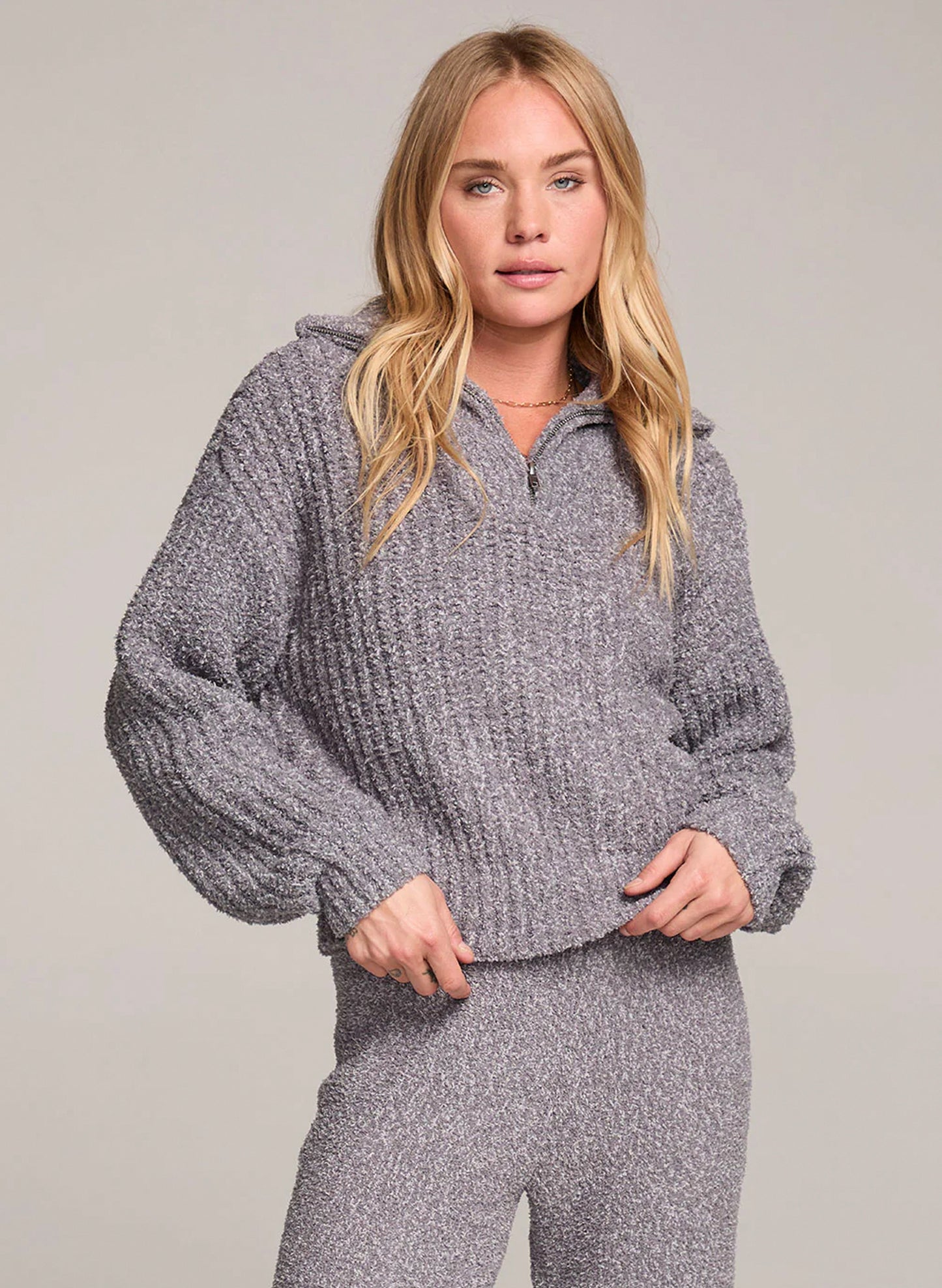 Long Sleeve Sweater - Heather Grey