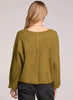 Saltwater Luxe Saltwater Luxe Sofiya Long Gigot Sleeved Cardigan Sweater - Olive available at The Good Life Boutique