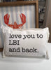 Rustic Marlin Love You LBI Lumbar Pillow - White available at The Good Life Boutique