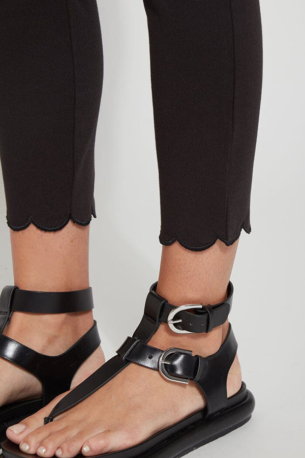 Lysse Lysse - Scallop Edge Ankle - Black available at The Good Life Boutique