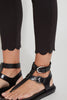 Lysse Lysse - Scallop Edge Ankle - Black available at The Good Life Boutique