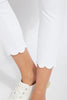 Lysse Lysse Scallop Edge Ankle - White available at The Good Life Boutique