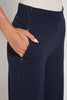 Lysse Lysse Coastal Wide Leg Fringe Crop - True Navy available at The Good Life Boutique