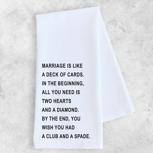 Dev D + Co. Marriage - Tea Towel available at The Good Life Boutique