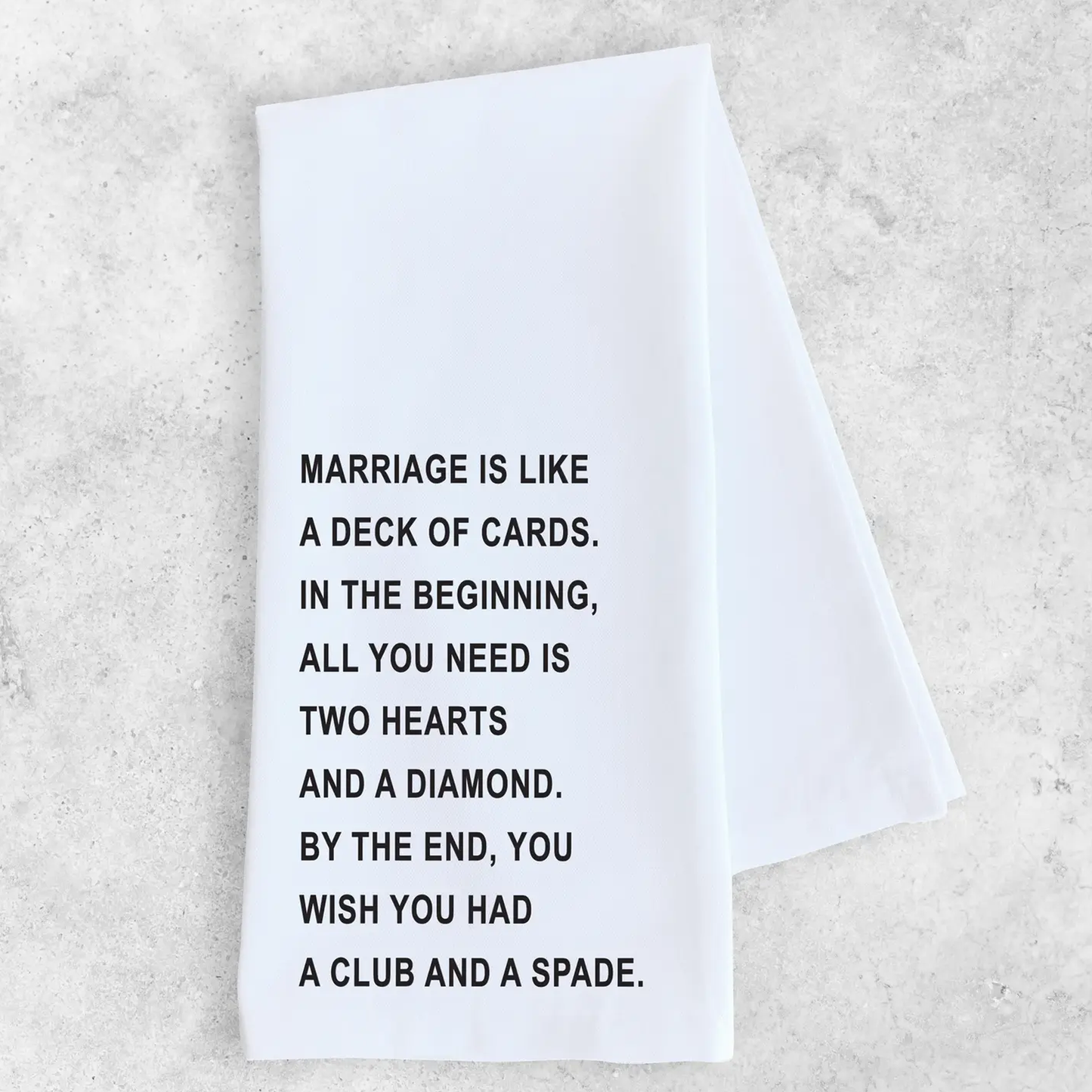 Dev D + Co. Marriage - Tea Towel available at The Good Life Boutique