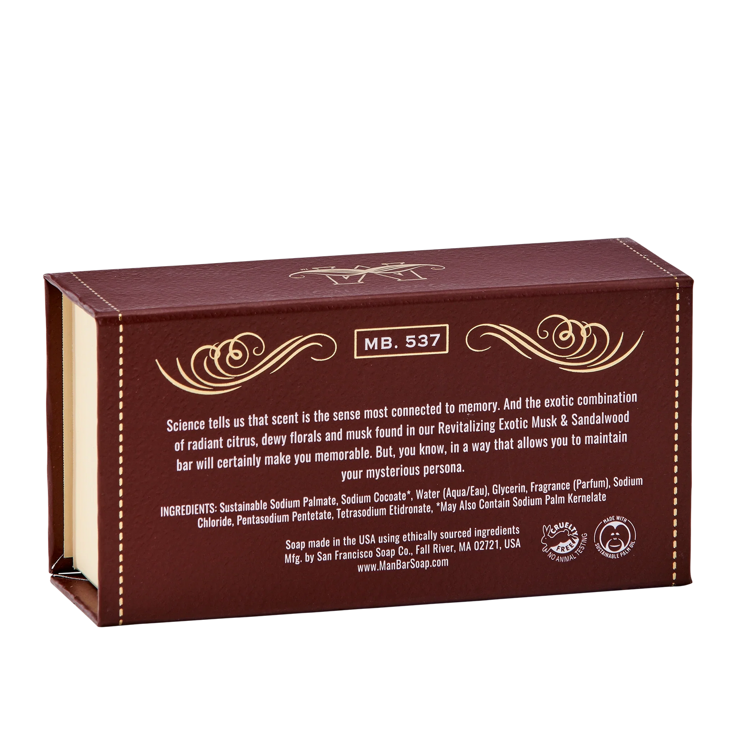 San Francisco Soap/Man Bar Soap Man Bar - Exotic Musk - Sandlewood - 10 oz available at The Good Life Boutique