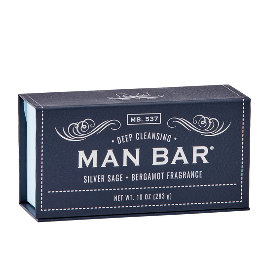 San Francisco Soap/Man Bar Soap Man Bar - Silver Sage - 10 oz available at The Good Life Boutique