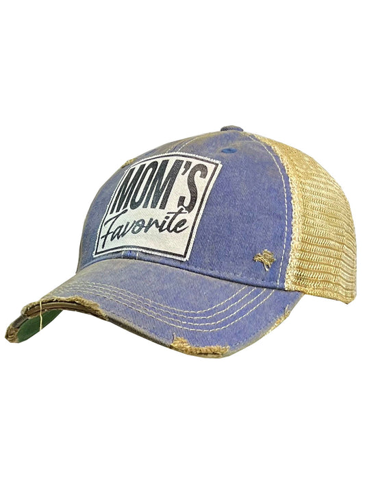 Vintage Life Mom's Favorite Distressed Baseball Cap available at The Good Life Boutique