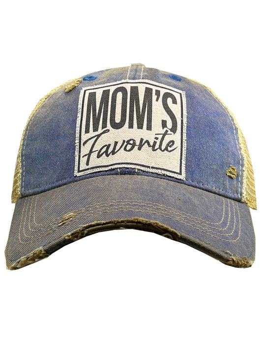 Vintage Life Mom's Favorite Distressed Baseball Cap available at The Good Life Boutique