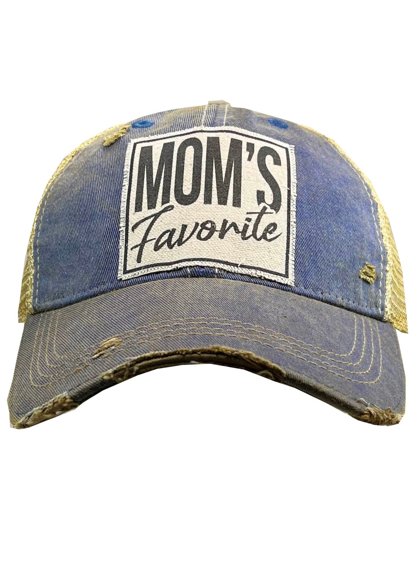 Vintage Life Mom's Favorite Distressed Baseball Cap available at The Good Life Boutique