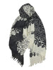 Dupatta Designs Marrakesh Scarf - Black/White - 27.5" X 71" available at The Good Life Boutique