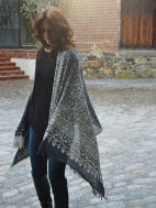 Dupatta Designs Marrakesh Scarf - Black/White - 27.5" X 71" available at The Good Life Boutique