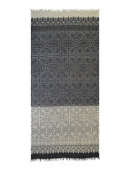 Dupatta Designs Marrakesh Scarf - Black/White - 27.5" X 71" available at The Good Life Boutique